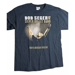 Bob Seger Silver Bullet Band North American Tour 2011 T Shirt Adult Large